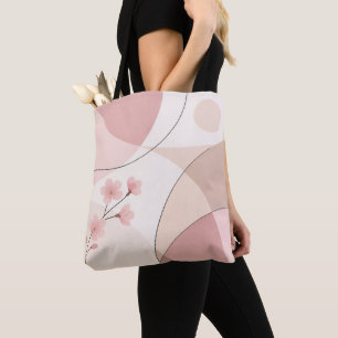 Tela Bolso Tot de Estilo Geométrico Minimalista Sakura