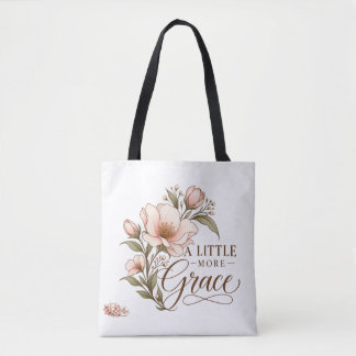 Tela Bolso Tot de Floral Acuarela "Un Poco Más Gracia"