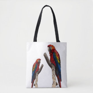 Tela Bolso Tot de Impresión Total Personalizado de Loro