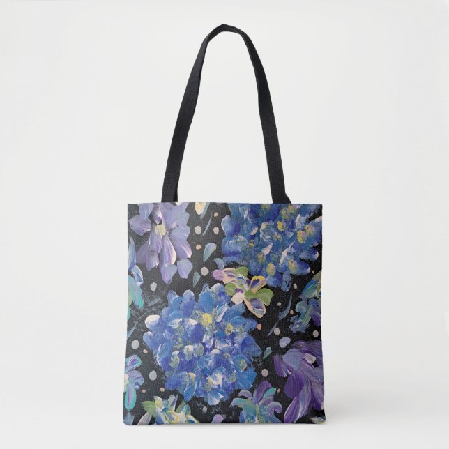 Tela Bolso Tot de Noche Hydrangea (Anverso)