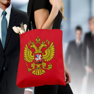 Tela Bolso Tote Águila Rusa, Rusia bolso de moda, Rusia