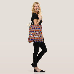 Tela Bolso Tote - Árbol de Navidad Multicolor