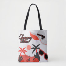 Bolso tote blanco de vibra de verano