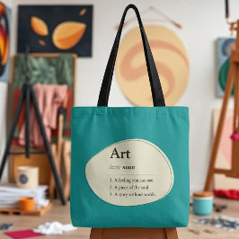 Tela Bolso tote con definición de arte personalizada