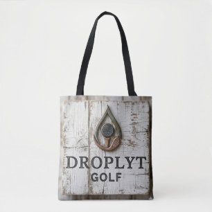 Tela Bolso tote con logo de Droplyt Golf Farmhouse