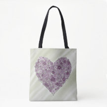 Bolso Tote Corazón de Flores