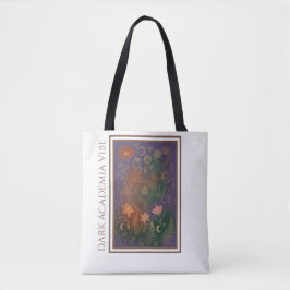 Tela Bolso Tote de Academia Oscura con Helecho Botánico