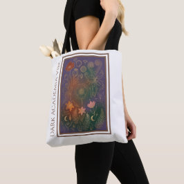Tela Bolso Tote de Academia Oscura con Helecho Botánico