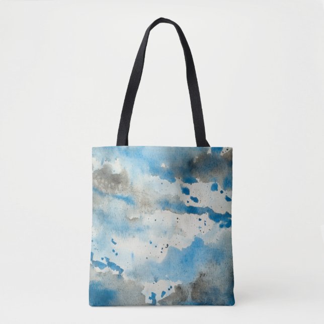Tela bolso tote de acuarela abstracta (Anverso)