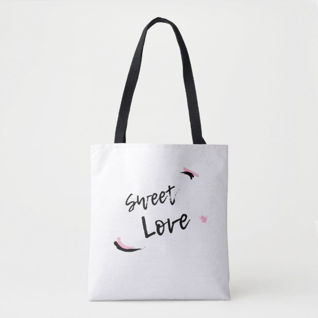Tela Bolso tote de amor dulce (Anverso)