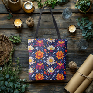 Tela Bolso Tote de Bienestar con Estallido Floral Radia