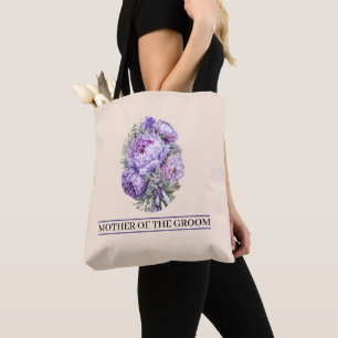 Tela Bolso tote de boda de lavanda