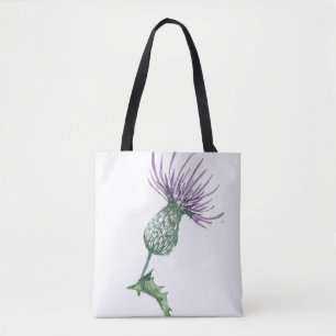 Tela Bolso Tote de Cardo Florido