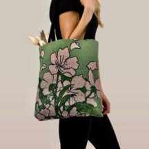 Bolso tote de cascada de flores rosadas