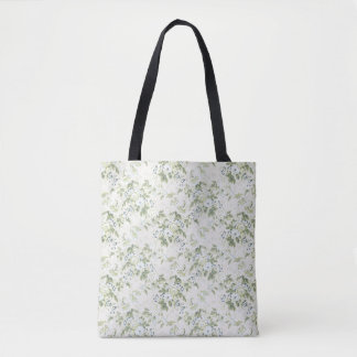 Tela Bolso tote de chintz verde salvia con estampado fl