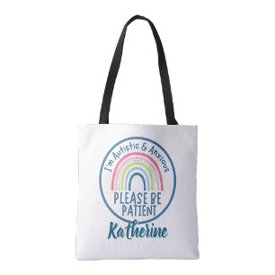 Tela Bolso tote de conciencia sensorial  Personalizado