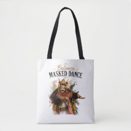 Tela Bolso Tote de Danza Enmascarada Balinesa