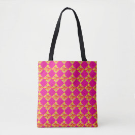 Tela Bolso tote de diamantes fucsia