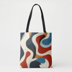 Tela Bolso tote de diseño abstracto colorido