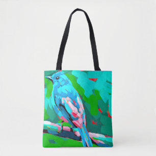 Tela Bolso tote de doble cara Bluebird