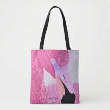 Bolso tote de flamenco de fresa
