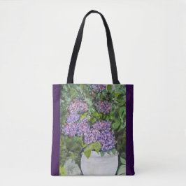 Tela Bolso tote de flor de Hortensia