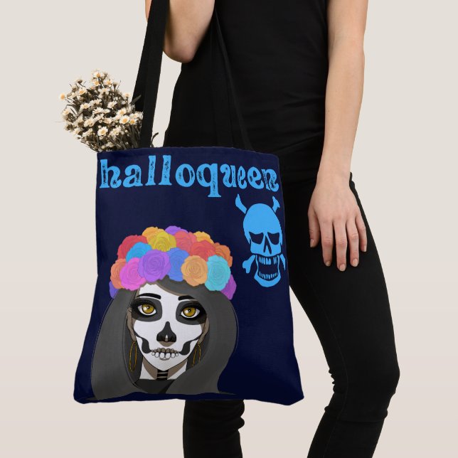 Tela Bolso tote de gran tamaño con estampado de Hallowe (Detalle)
