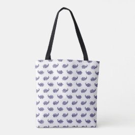 Tela Bolso Tote de Hoja Costera Índigo Regalo