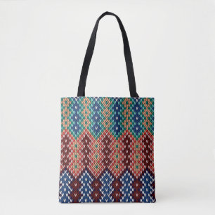 Tela Bolso tote de impresión total, mediano.