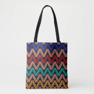Tela Bolso tote de impresión total, mediano.