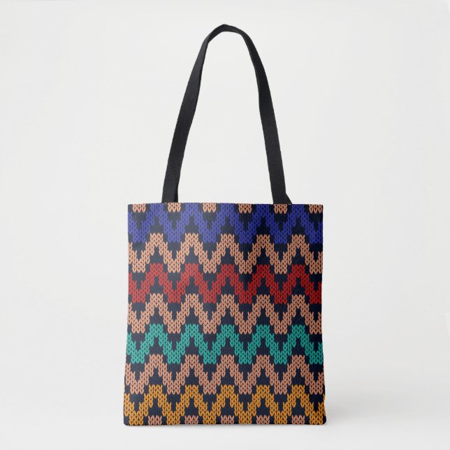 Tela Bolso tote de impresión total, mediano. (Anverso)