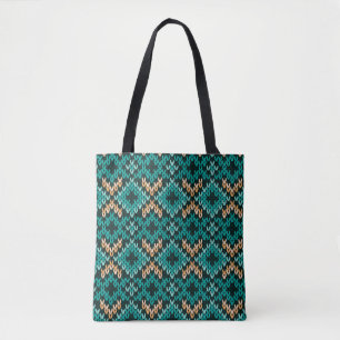 Tela Bolso tote de impresión total, mediano.