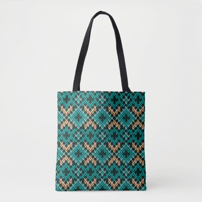 Tela Bolso tote de impresión total, mediano. (Anverso)