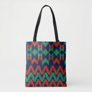 Tela Bolso tote de impresión total, mediano.