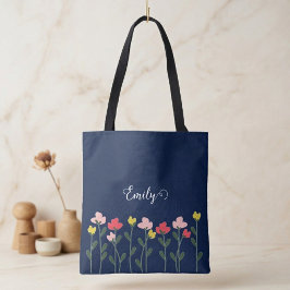Tela Bolso tote de jardín floral, Bolso tote de flores