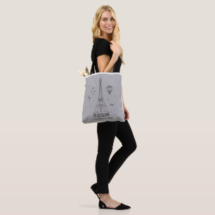 Tela Bolso Tote de la Torre Eiffel de París