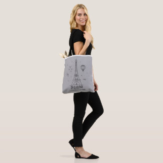 Tela Bolso Tote de la Torre Eiffel de París