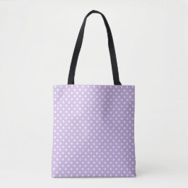 Tela Bolso Tote de Lunares Suave Lila | Coche Retro Dia