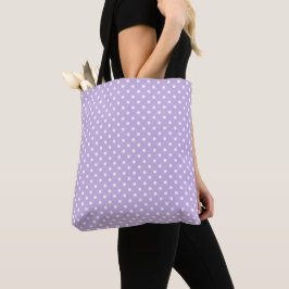 Tela Bolso Tote de Lunares Suave Lila | Coche Retro Dia