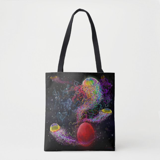 Tela Bolso Tote de Medusa Arcoíris (Anverso)