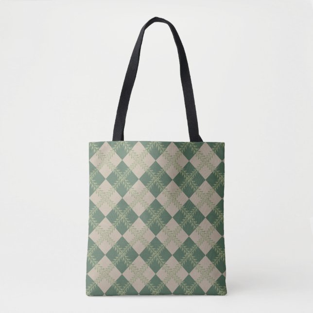 Tela Bolso tote de patrón Argyle (Anverso)
