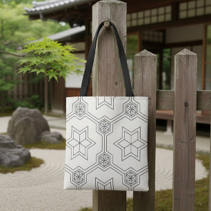 Tela Bolso tote de patrón geométrico continuo