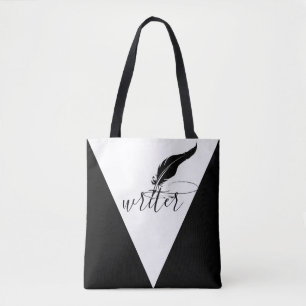 Tela Bolso tote de pluma de ave personalizada