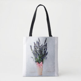 Tela Bolso tote de ramo de lavanda Bliss