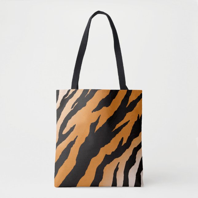 Tela Bolso Tote de Rayas de Tigre (Anverso)
