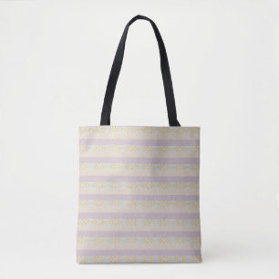 Tela Bolso tote de rayas geométricas del sol