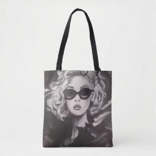 Tela Bolso Tote de retrato Noir