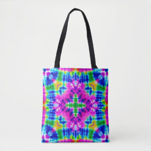Tela Bolso tote de teñido cuadrado