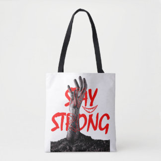 Tela Bolso tote: diseño de cita motivacional Mantén Fue