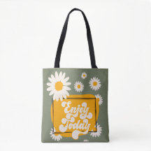 Bolso tote Disfruta Hoy, bolso tote con diseño de